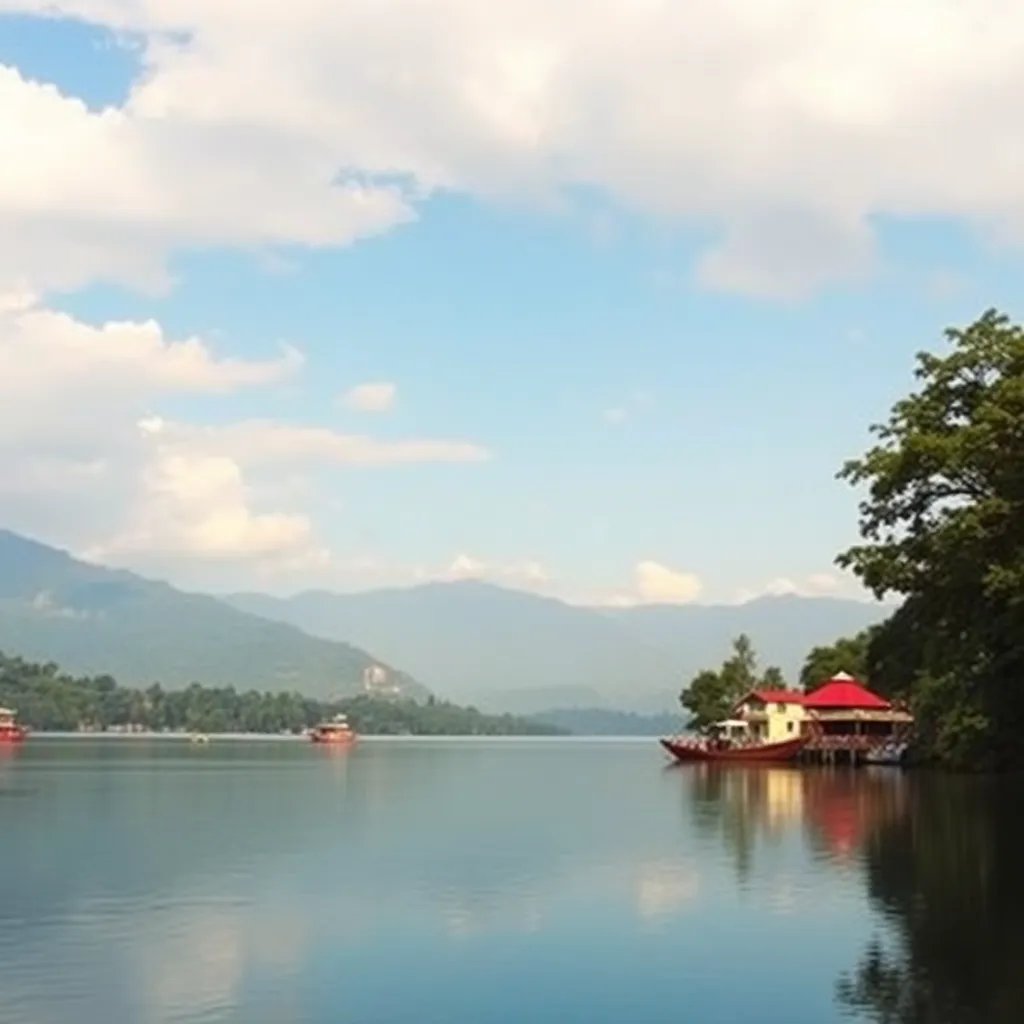 Beautiful landscape of Pokhara